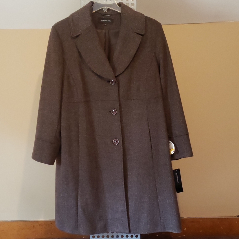 Brand NWT Jones NY Wool 3/4 Length Coat 2X